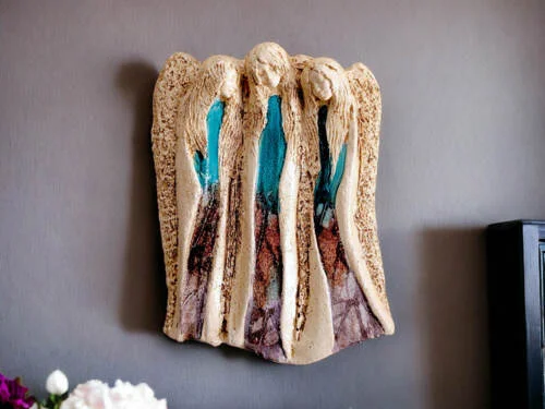 Anioły Wiara Nadzieja Miłość - Art Leaf -  28 x 20 cm figurka dekoracyjna gipsowa