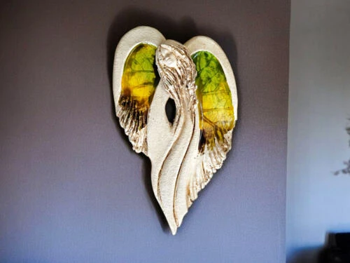 Anioł Cynthia Art Leaf -  30 x 17 cm figurka dekoracyjna gipsowa