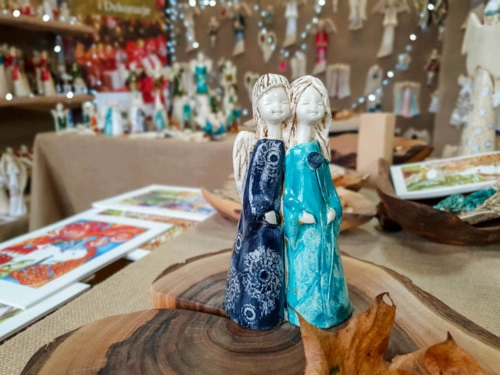 Anioły Apple & Ella Art 3 -  18 x 10 cm figurka dekoracyjna gipsowa