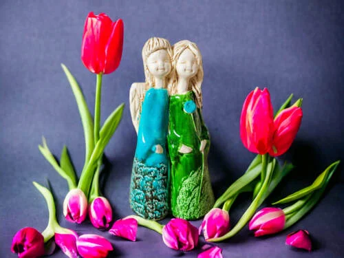 Anioły Apple & Ella Art  -  18 x 10 cm figurka dekoracyjna gipsowa