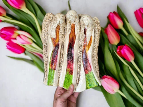 Anioły Wiara Nadzieja Miłość - Art Leaf -  28 x 20 cm figurka dekoracyjna gipsowa