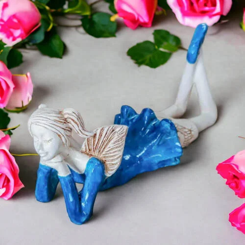 Aniołek Dixie - turkus -  15 cm figurka dekoracyjna gipsowa