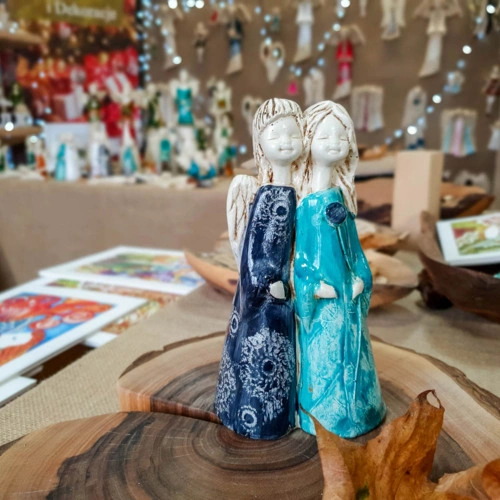 Anioły Apple & Ella Art 3 -  18 x 10 cm figurka dekoracyjna gipsowa