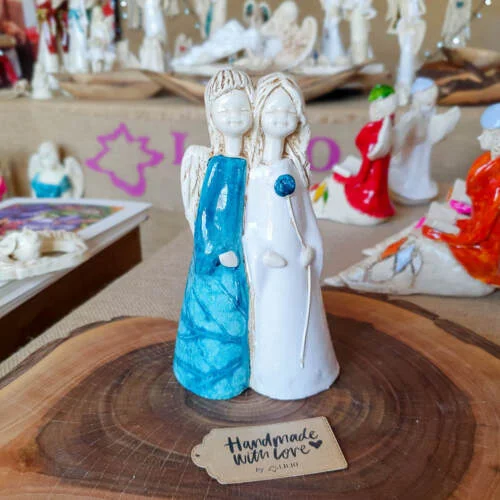 Anioły Apple & Ella Art 5 -  18 x 10 cm figurka dekoracyjna gipsowa