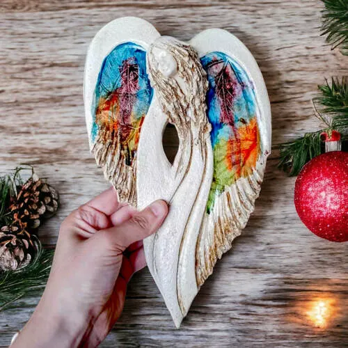 Anioł Cynthia Art Leaf -  30 x 17 cm figurka dekoracyjna gipsowa
