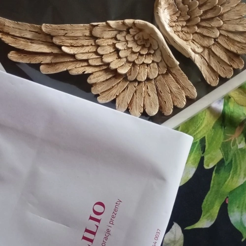 Skrzydła Anioła + ramka 30x40 - ciemna - wiszące -  30 x 40 cm figurka dekoracyjna gipsowa