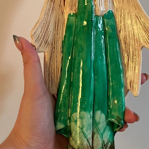 Anioł Julia Art Leaf -  27 x 14 cm figurka dekoracyjna gipsowa