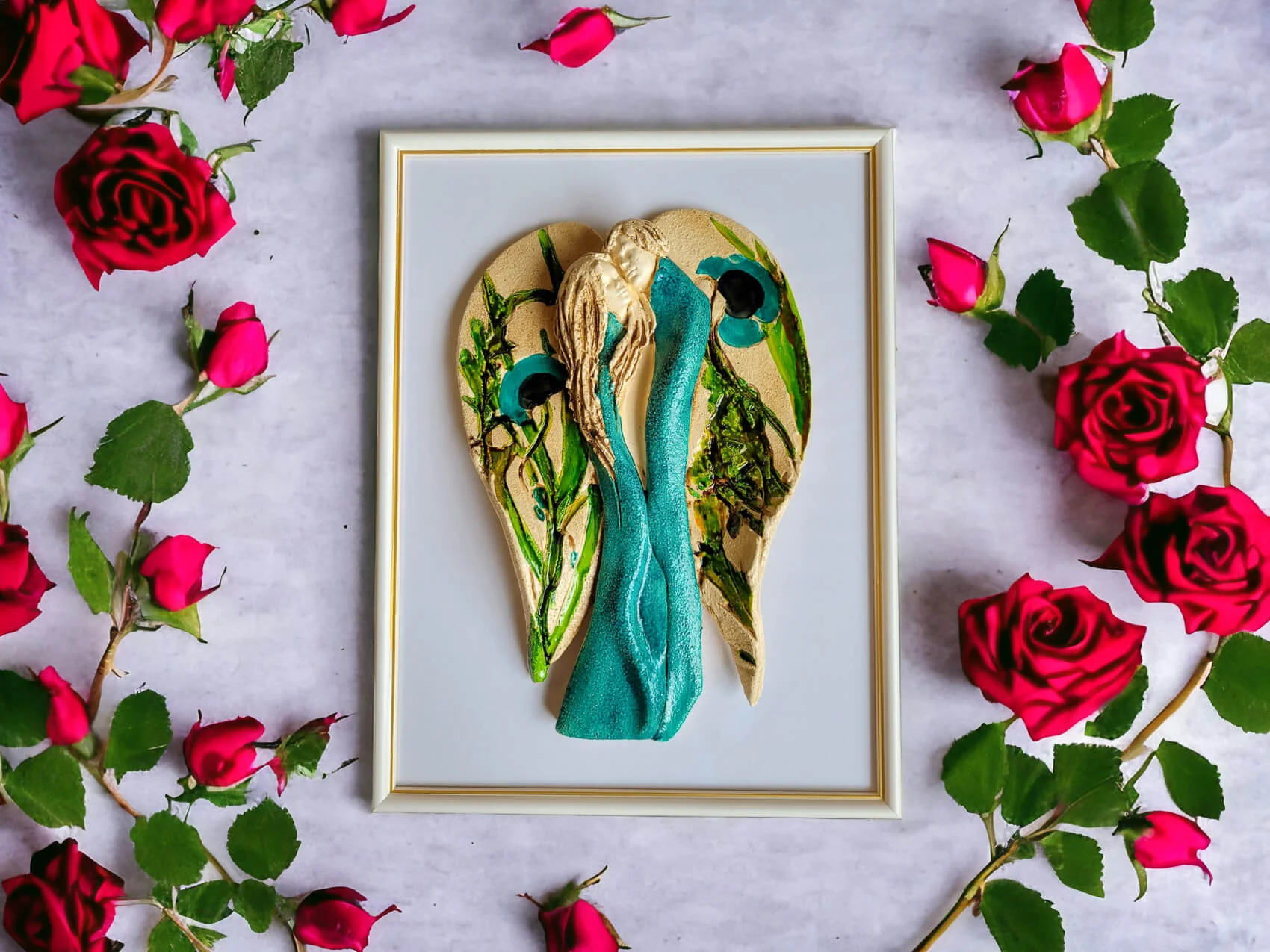 Turkusowe Kochające Anioły na ślub zamiast kwiatów Turkusowe Kochające Anioły na ślub zamiast kwiatów